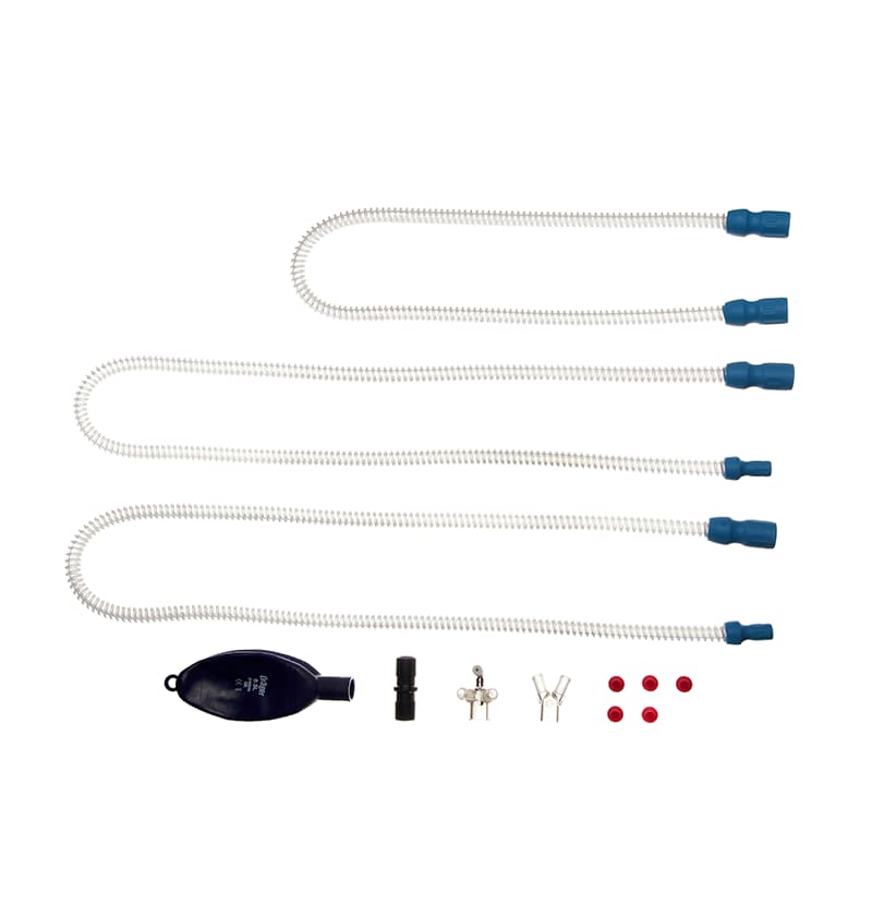 Anesthesia set, reusable, P, latex breathing bag 0.5 L